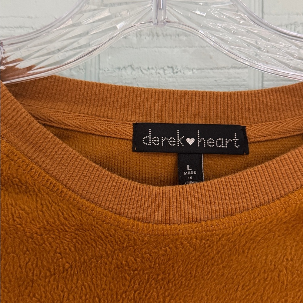 Mustard Fuzzy Sweatshirt - Picture 2 of 2